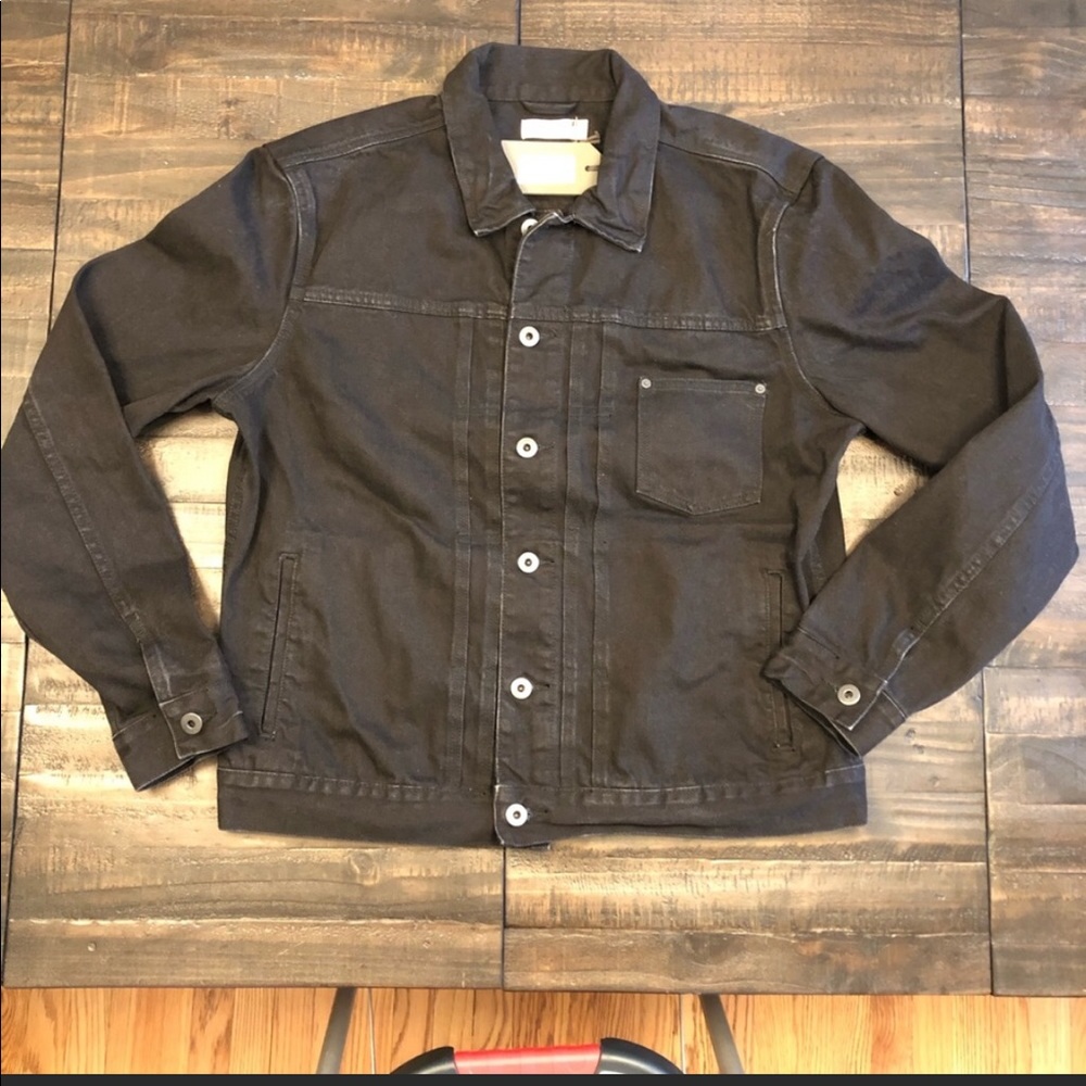ALLSAINTS Black Denim Trucker Jacket - worn for one season